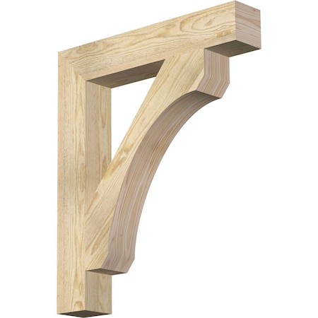 Ekena Millwork Legacy Block Rough Sawn Bracket, Douglas Fir, 4"W x 24"D x 28"H BKT04X24X28LEC05RDF